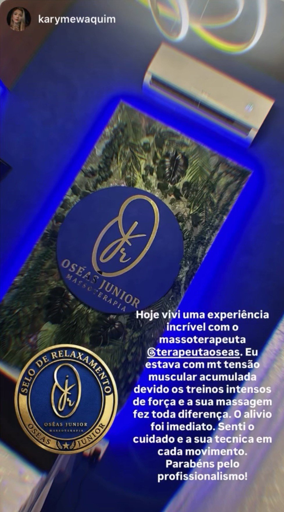 Print de story de cliente elogiando o atendimento